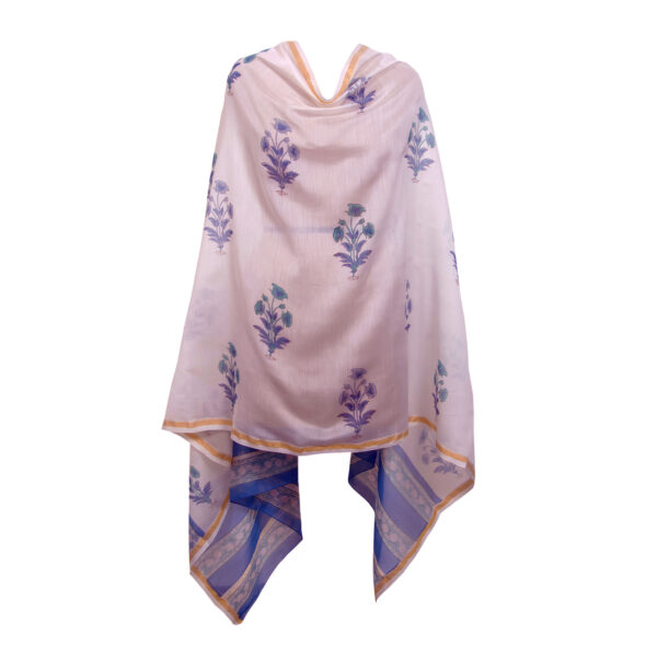 HANDBLOCK CHANDERI DUPATTA