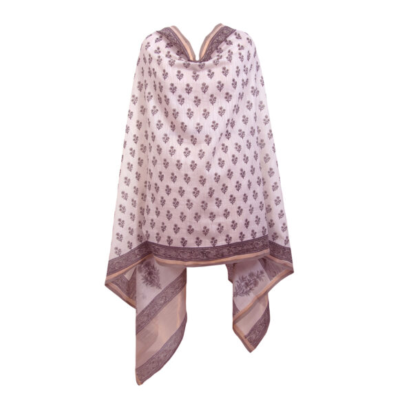 HANDBLOCK CHANDERI DUPATTA