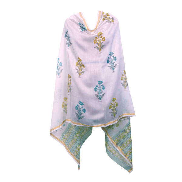 HANDBLOCK CHANDERI DUPATTA