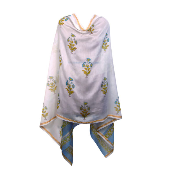 HANDBLOCK CHANDERI DUPATTA