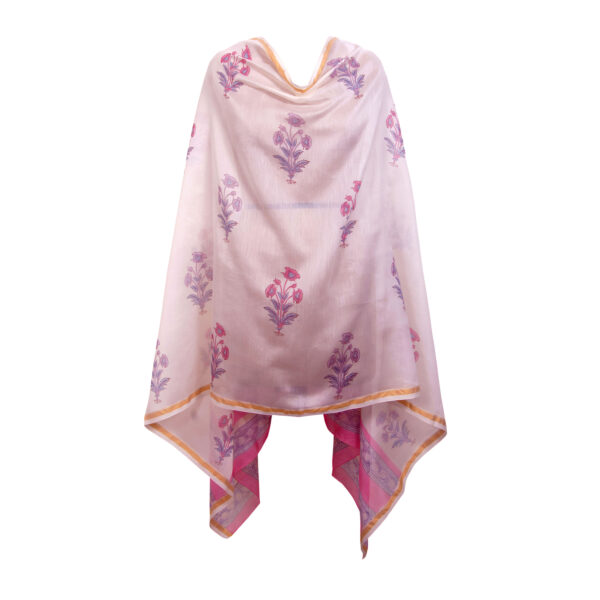 HANDBLOCK CHANDERI DUPATTA